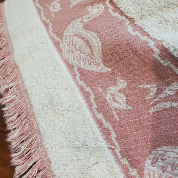 Vintage 80s Cannon Mill Pond Pink Duck Towel Set 4 Pcs USA 2 Towels Wash Cloths - Picture 12 of 14